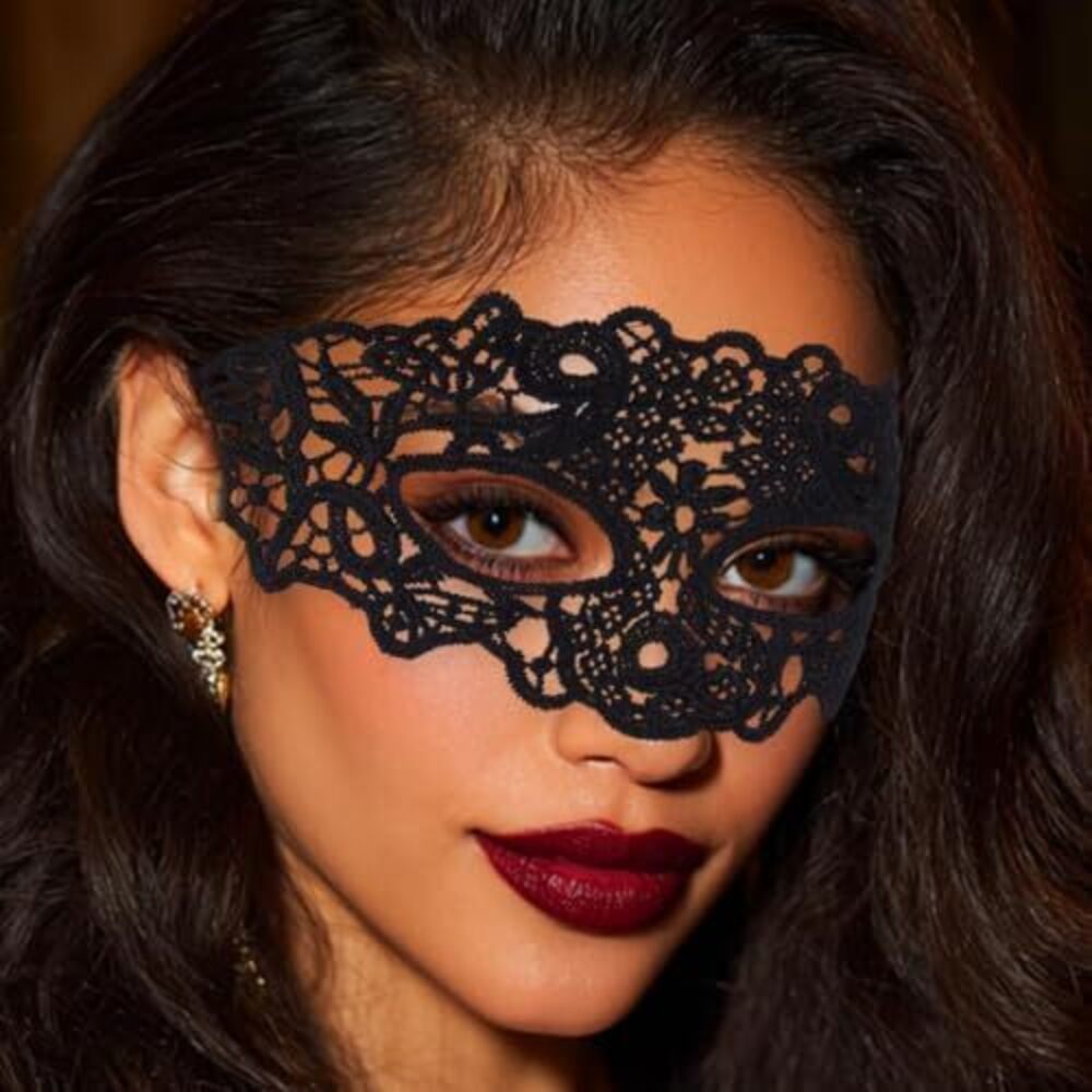 8828 Black Lace Masks Masquerade Mask Eye Covers Halloween Costume Carnival